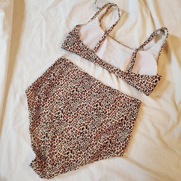 NWT Cocoship animal print highwaist bikini set 10 - Picture 4 of 9